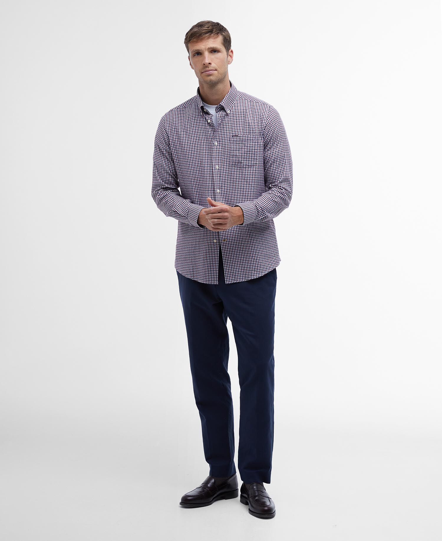 Padshaw Tailored Long-Sleeved Shirt Rich Red