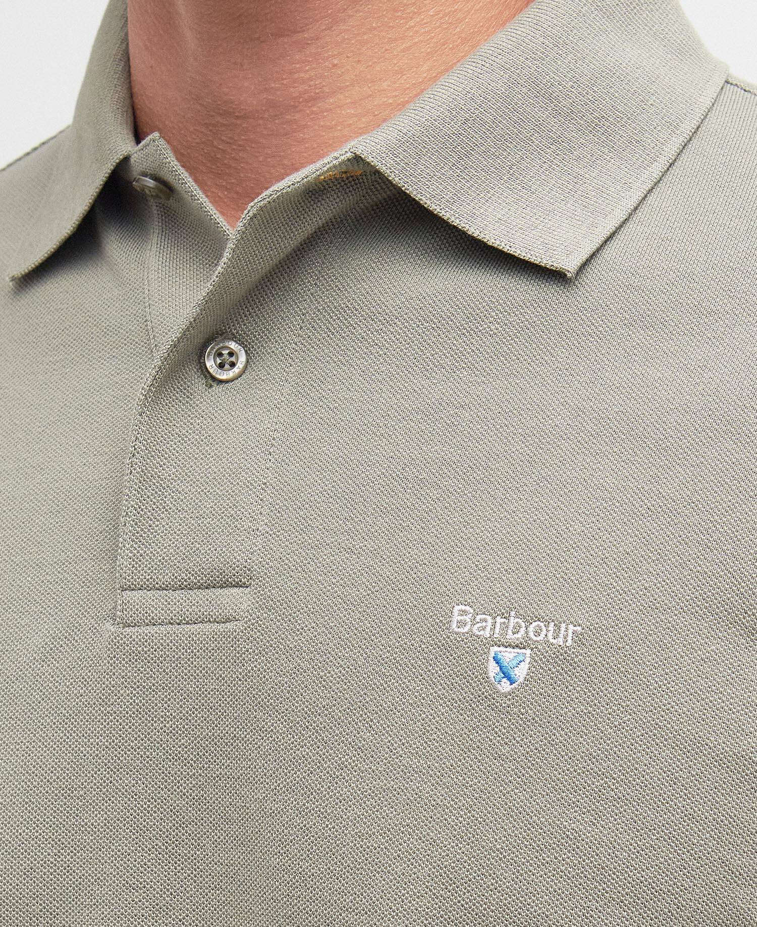Sports Short-Sleeved Polo Shirt Dusty Green image number 4