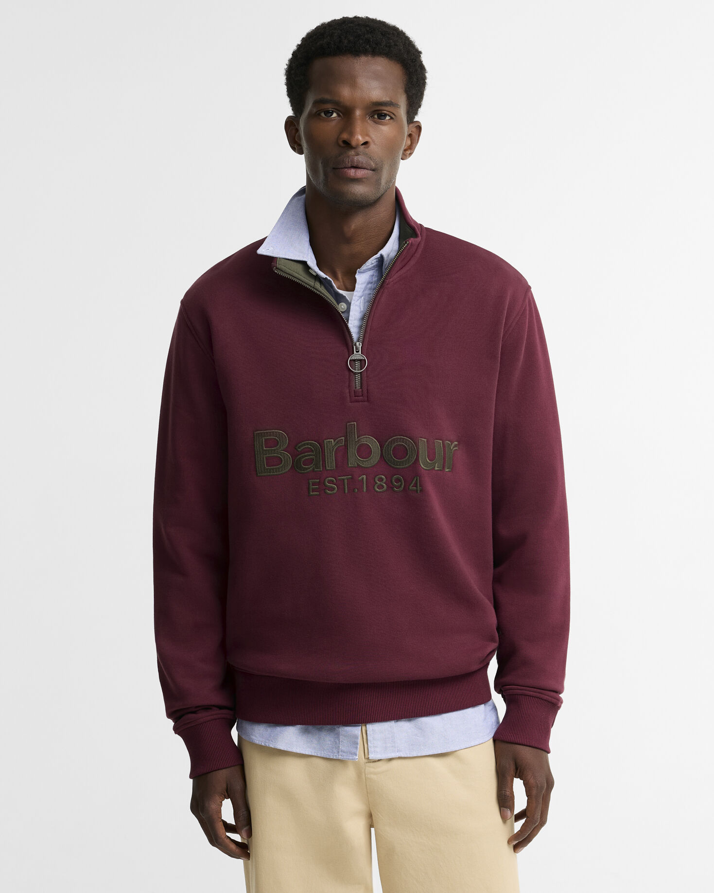 Fosse Half-Zip Sweatshirt Dark Bordeaux