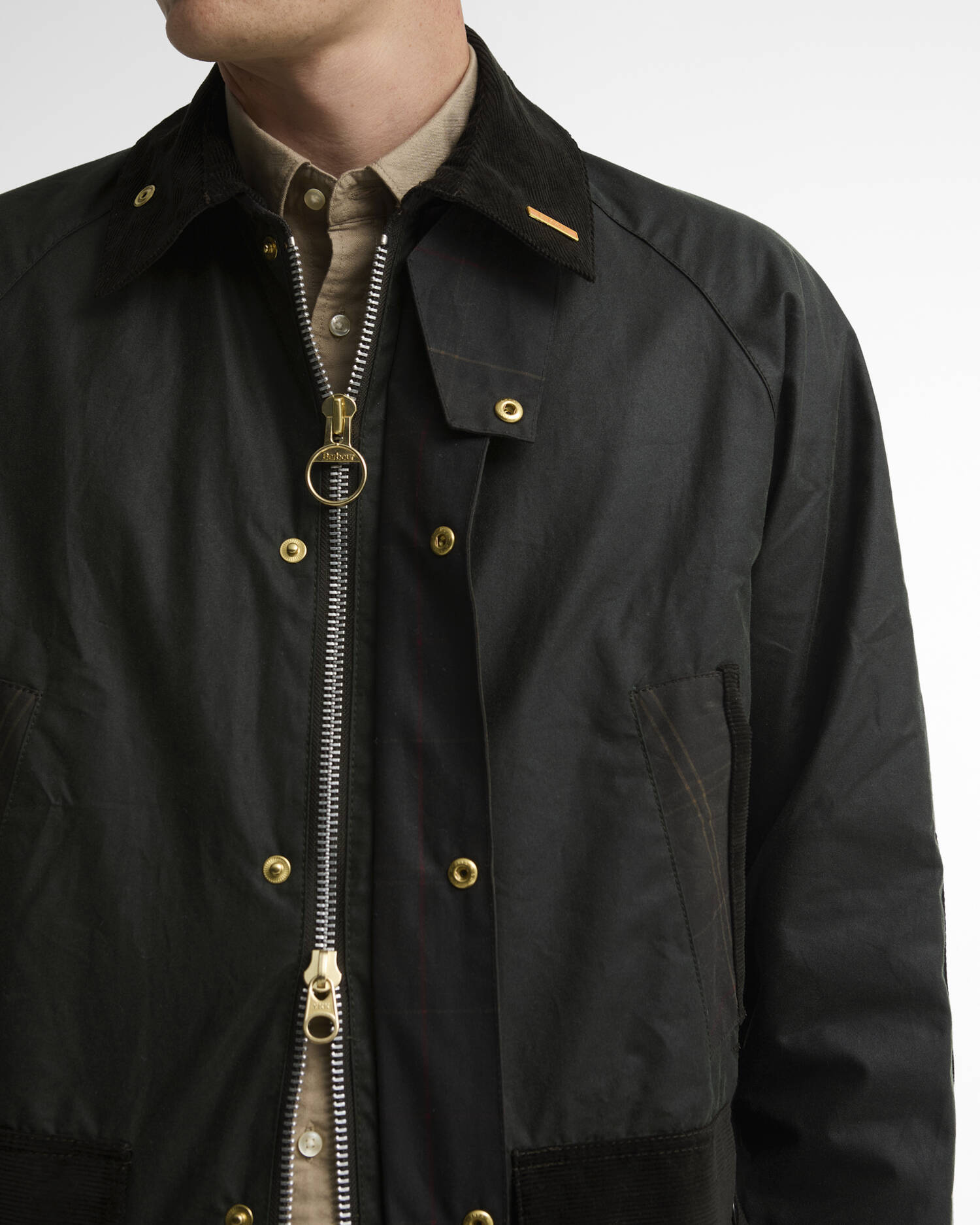 Icons Patch Bedale Waxed Jacket Sage image number 4
