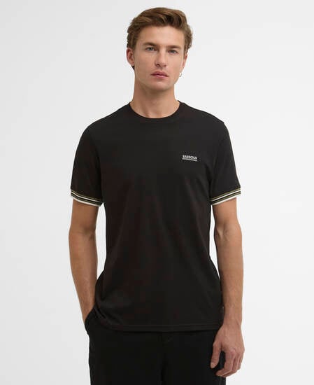 T-Shirt Burnwood Tipped Cuff Black