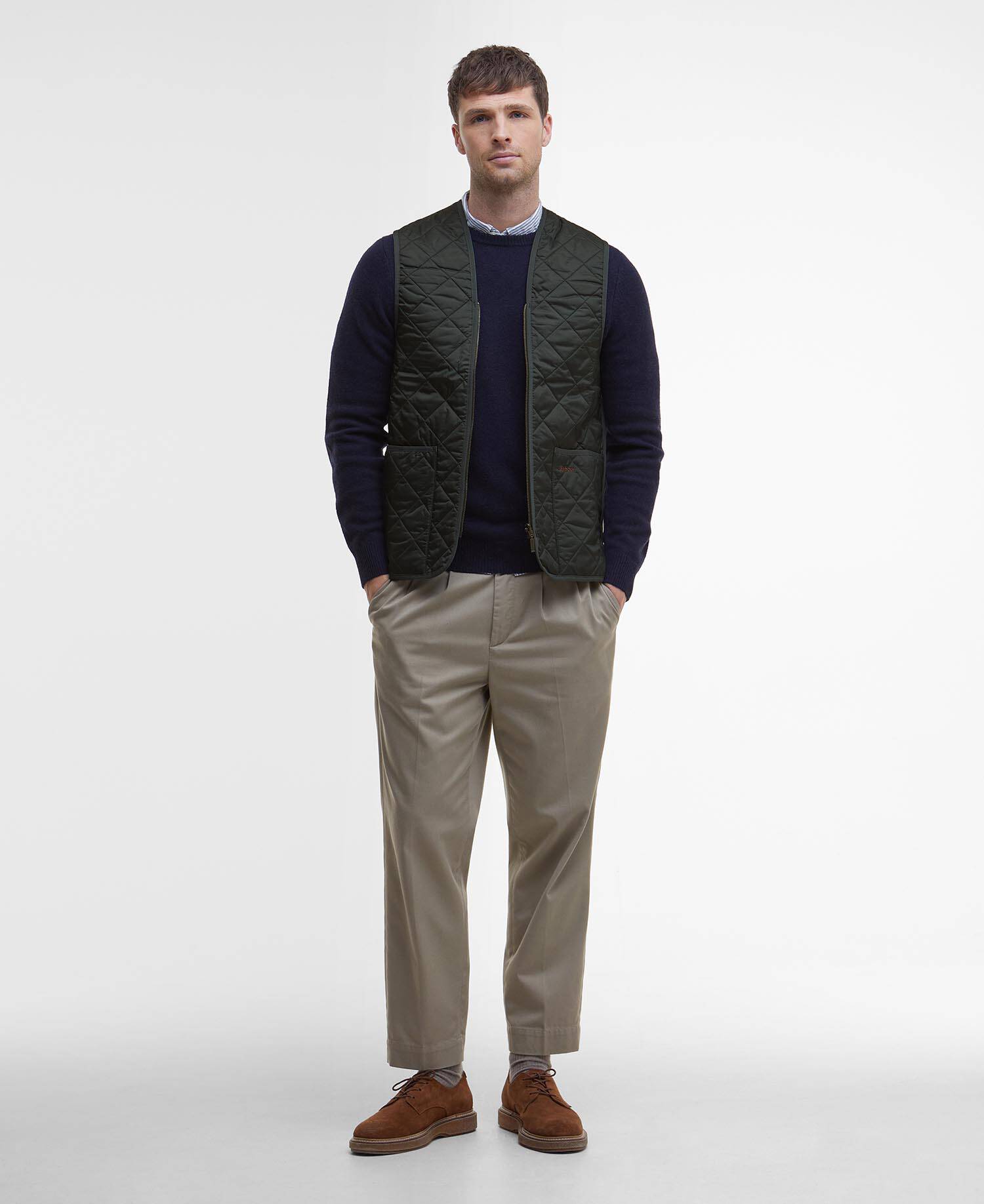 Quilted Zip-In Liner Olive-Ancient image number 1