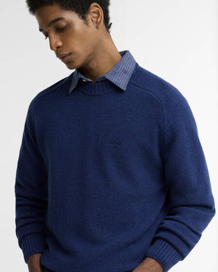 Newtown Crew Neck Jumper Inky Blue