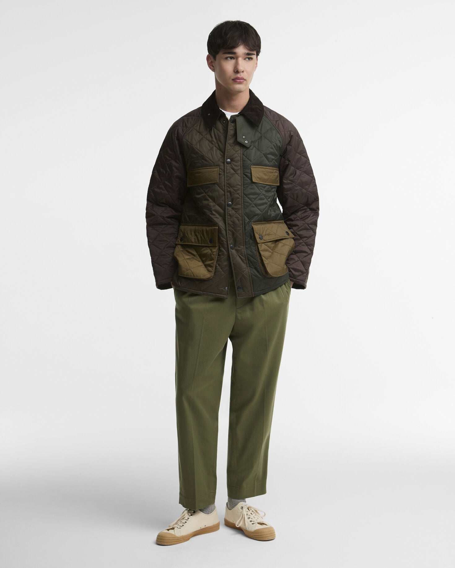 Barbour Steppjacke Patchwork Sugarlump Bedale Sage