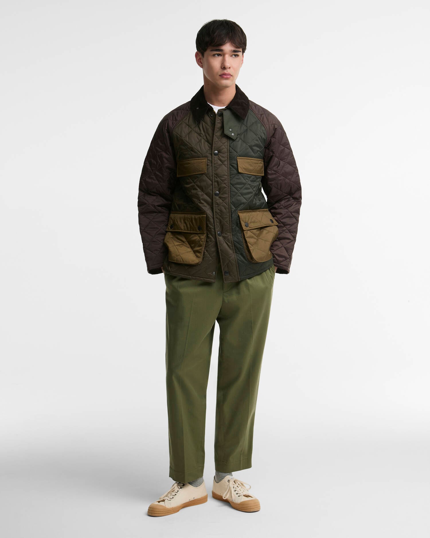 Barbour Steppjacke Patchwork Sugarlump Bedale Sage image number 1