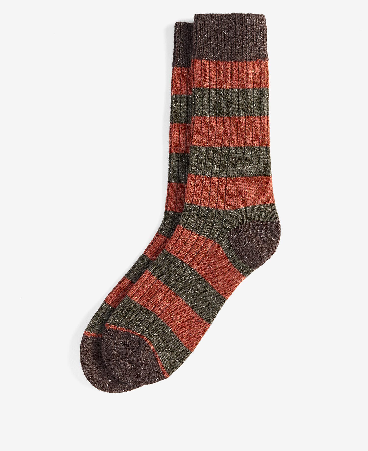 Houghton Stripe Socks Burnt Orange