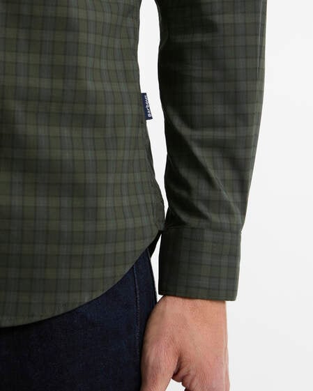 Harleton Tartan Tailored Long-Sleeved Shirt Pine Glen