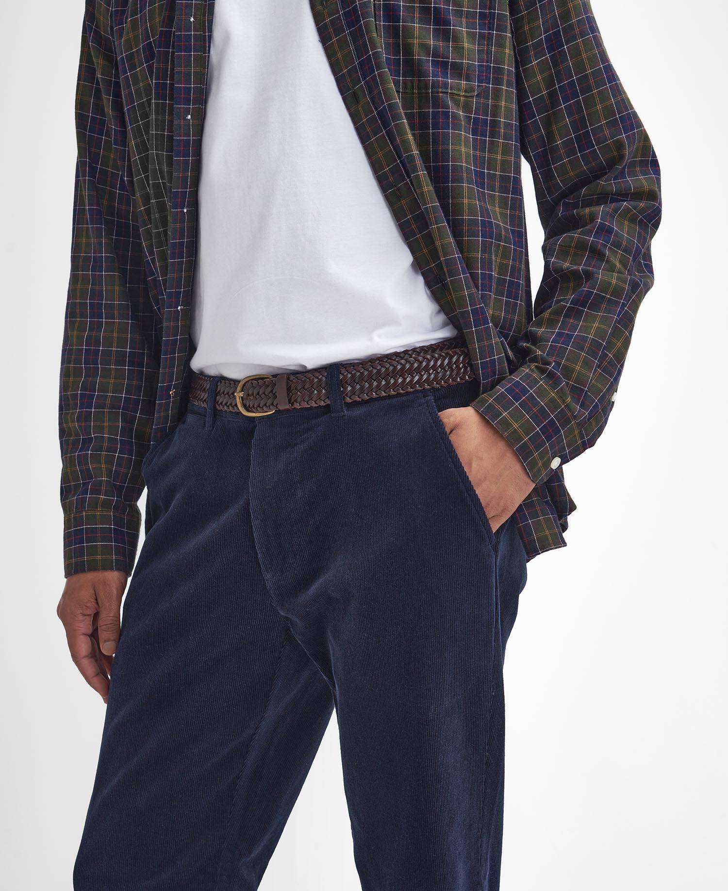 Stretch Cord Tailored Trousers Classic Navy image number 3