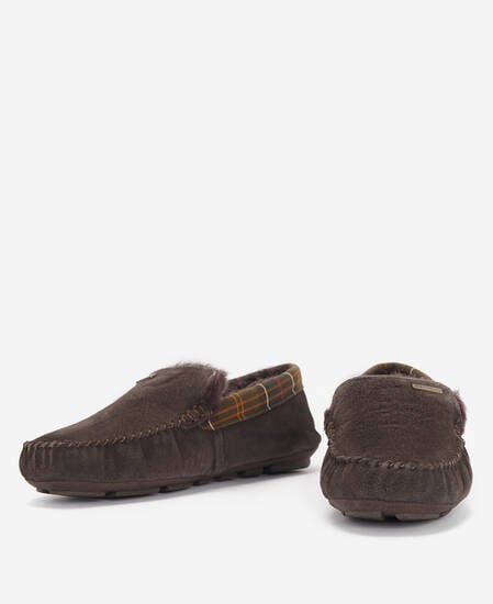 Monty Slippers Brown Suede
