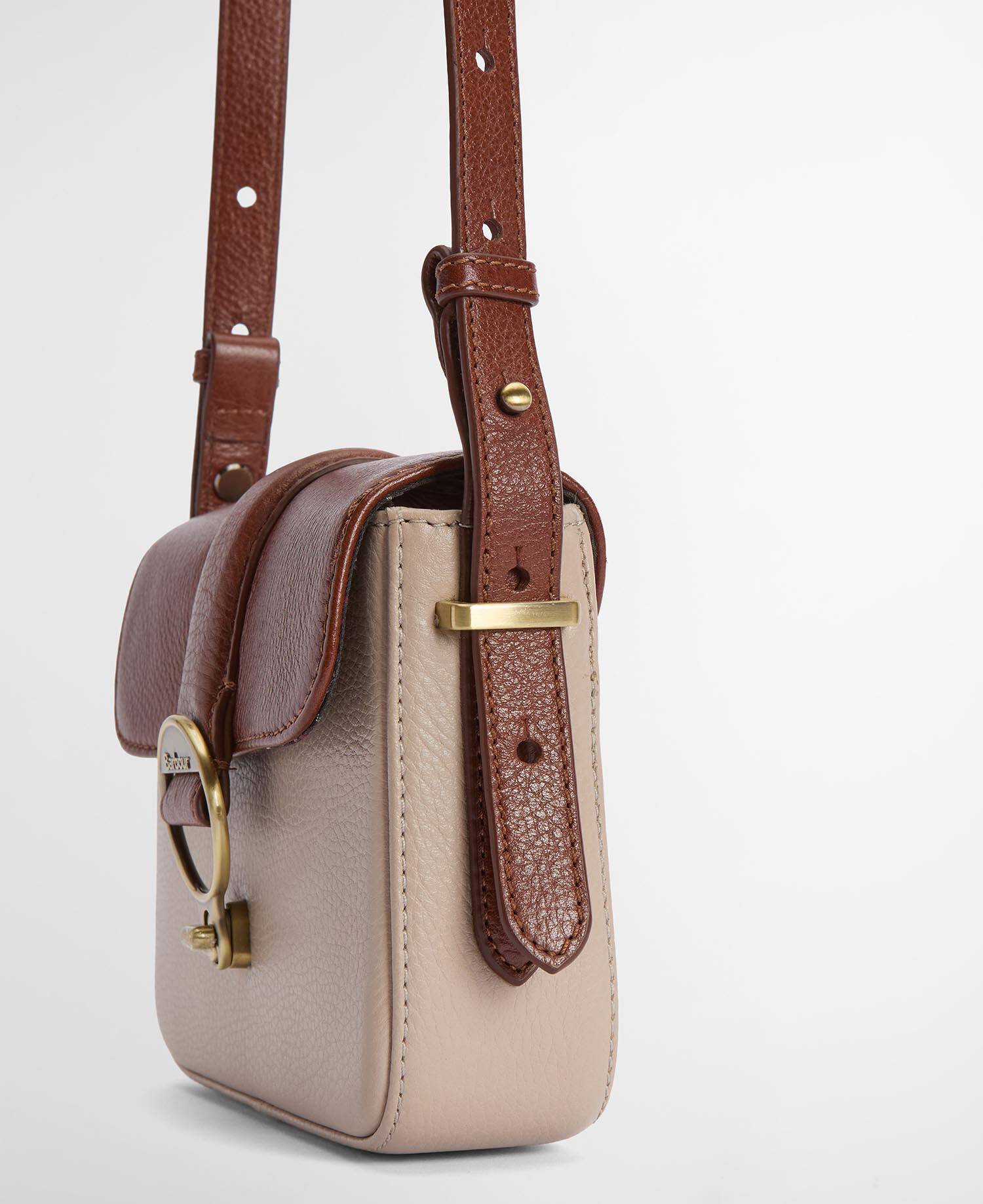 Ledertasche Rosa Mini Pebbled Pink/Brown image number 5