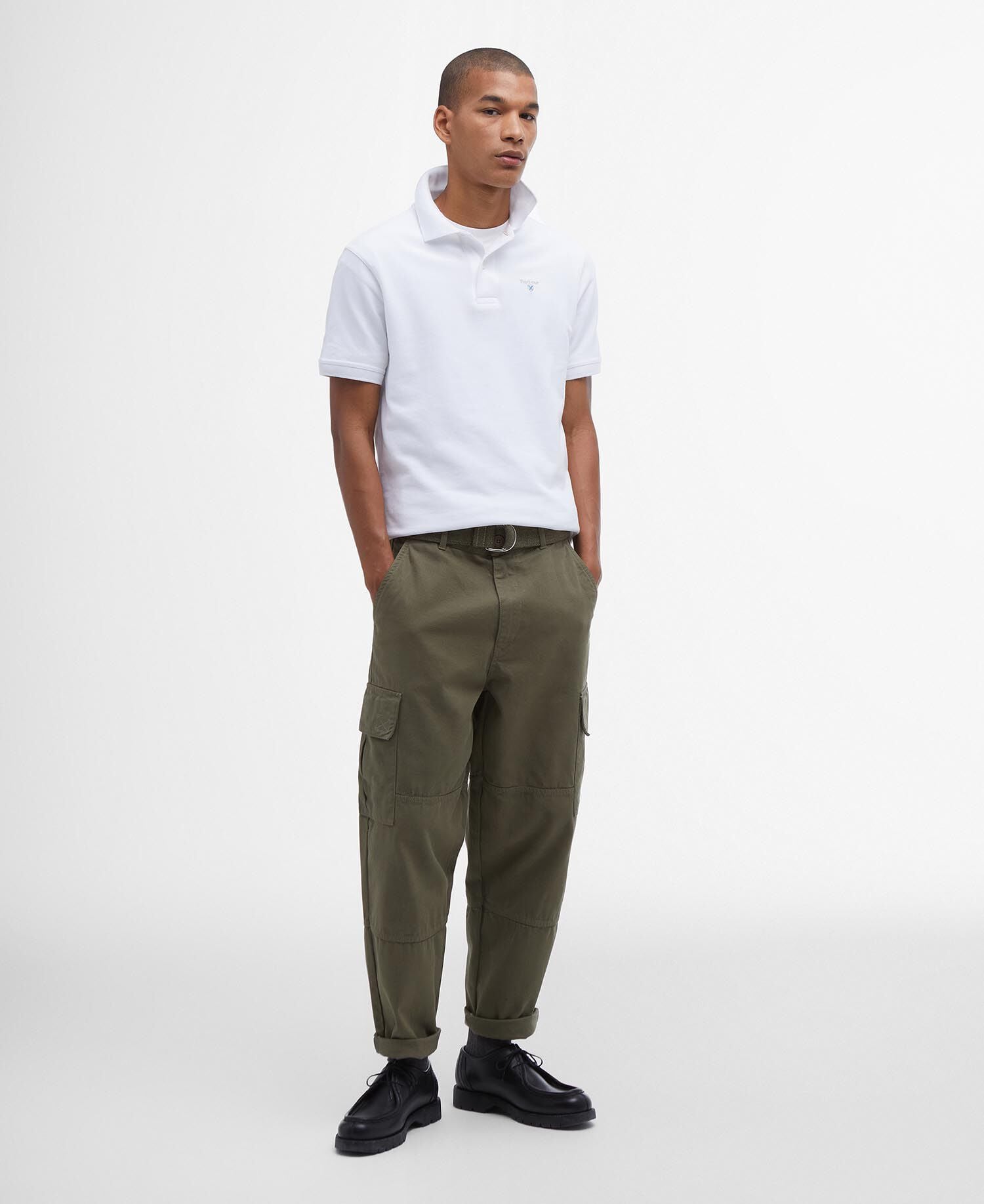 Sports Short-Sleeved Polo Shirt Classic White