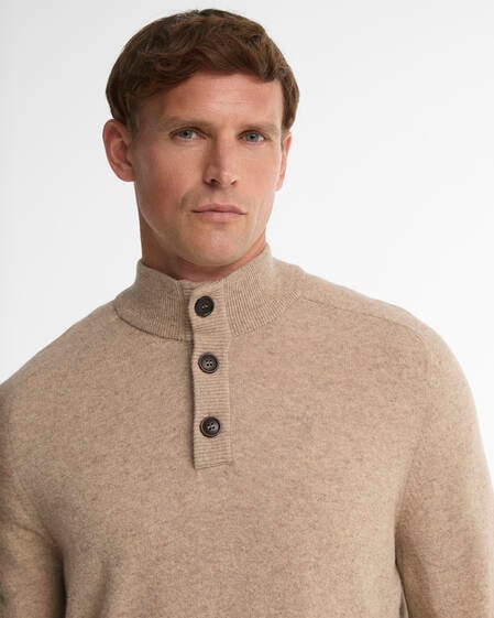 Briggs Half-Button Jumper Military Brown