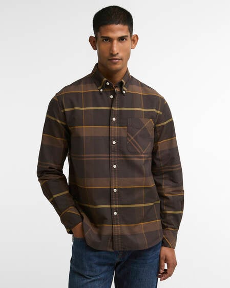 Mineral Tartan Dunoon Authentic-Fit Shirt Dried Bracken