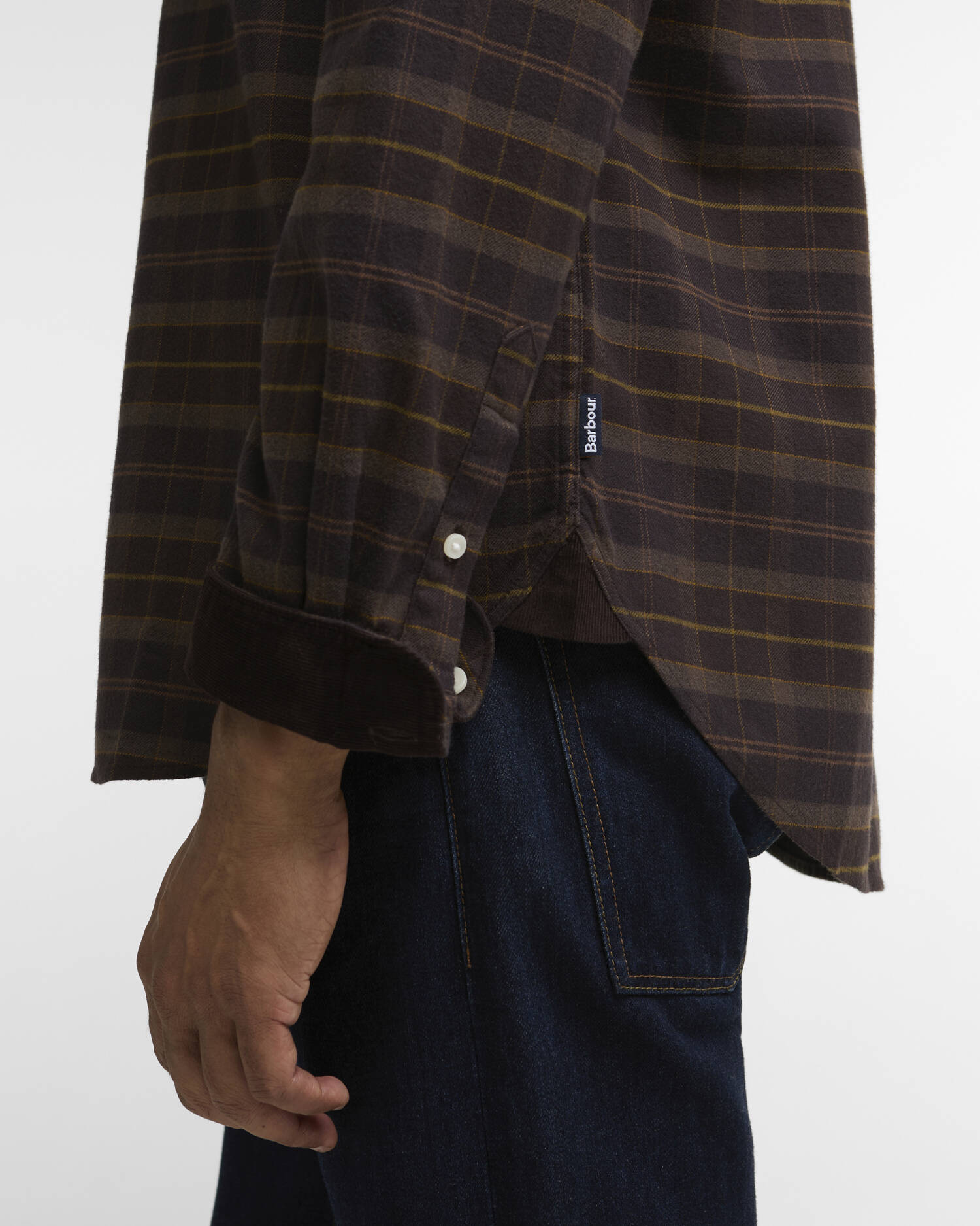 Mineral Tartan Authentic-Fit Long-Sleeved Shirt Dried Bracken image number 4