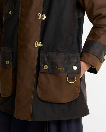 Felton Checked Waxed Jacket Rustic/Bark/Muted