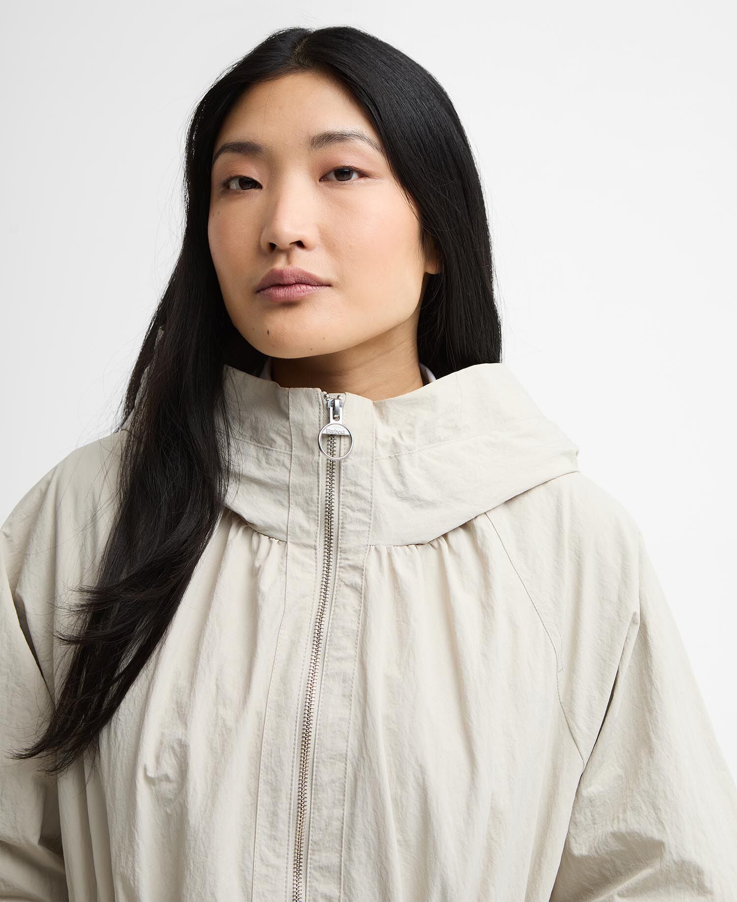 Parka Kempsey Showerproof Mist/Dress Navy Tartan