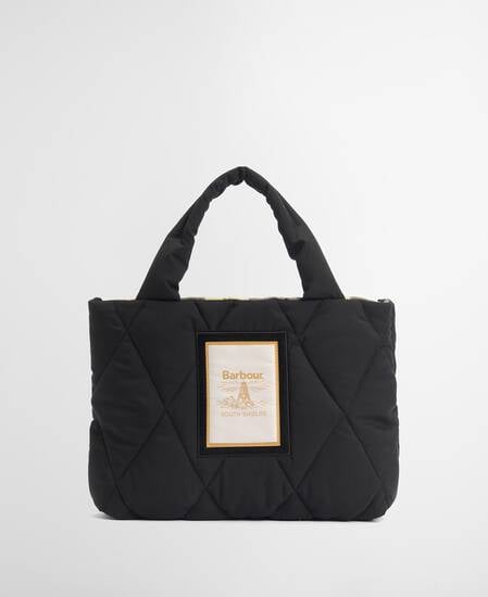 Mariah Quilted Mini Tote Bag Black/Ancient