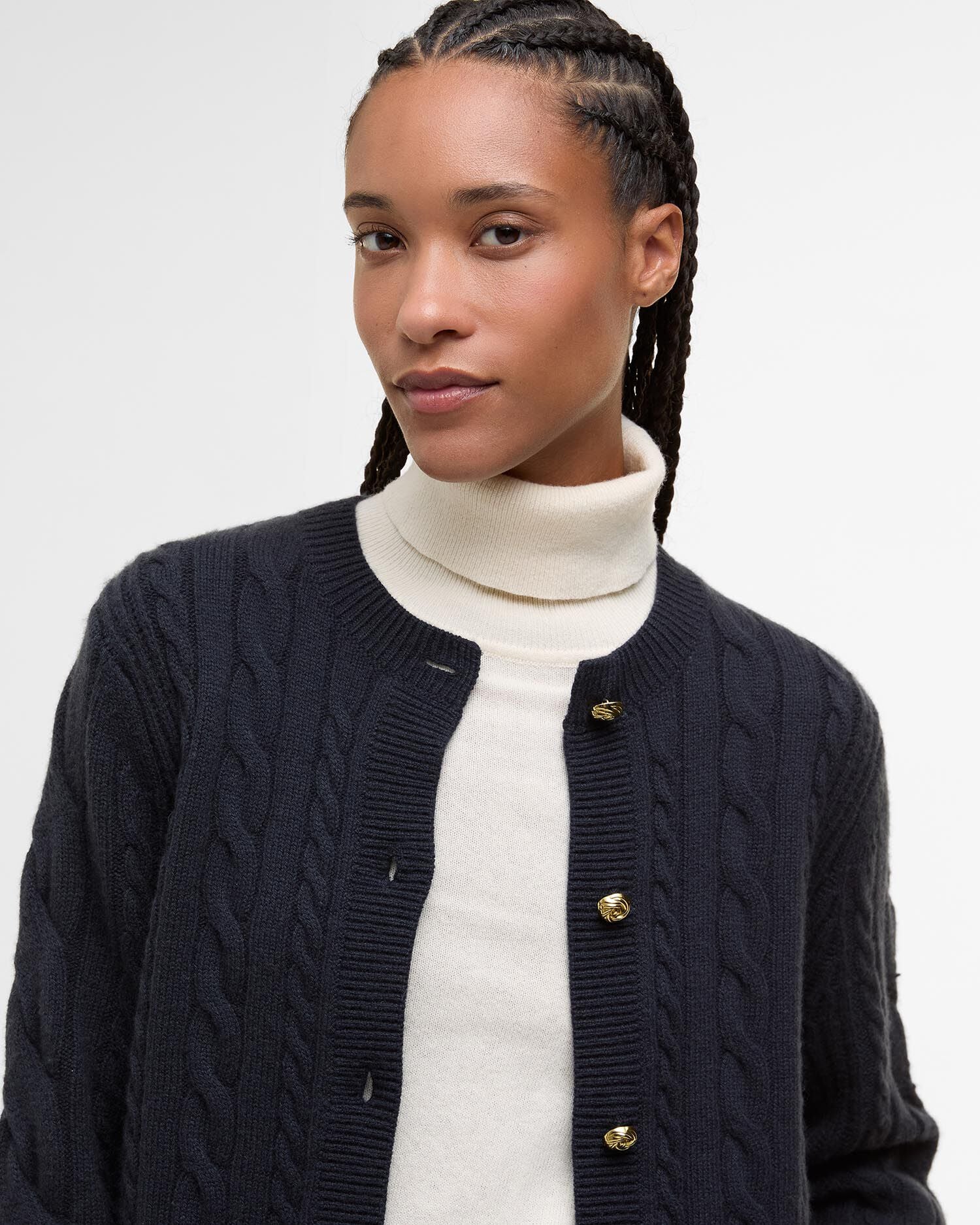 Cardigan Elina Rundhalsausschnitt Dark Navy