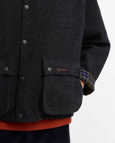 Paul Smith Loves Barbour Transport Wool Jacket Charcoal