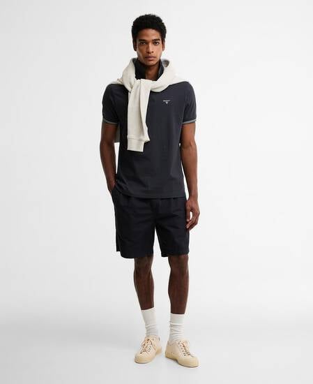 Austwick Tipped Polo Shirt Dark Navy