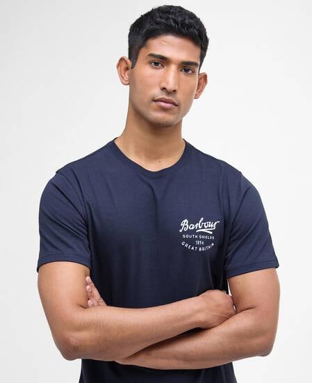 Script Graphic T-Shirt Navy