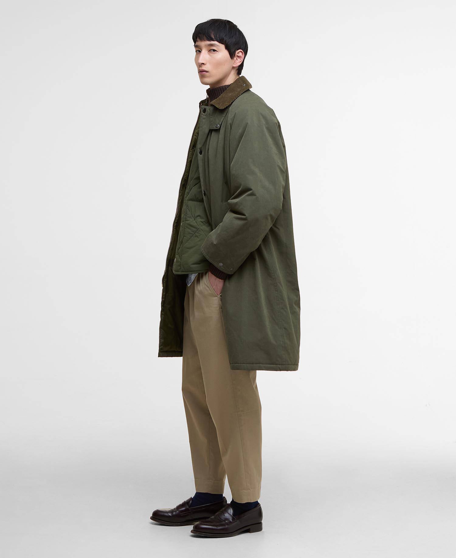 Padded Exmoor Coat Olive image number 1