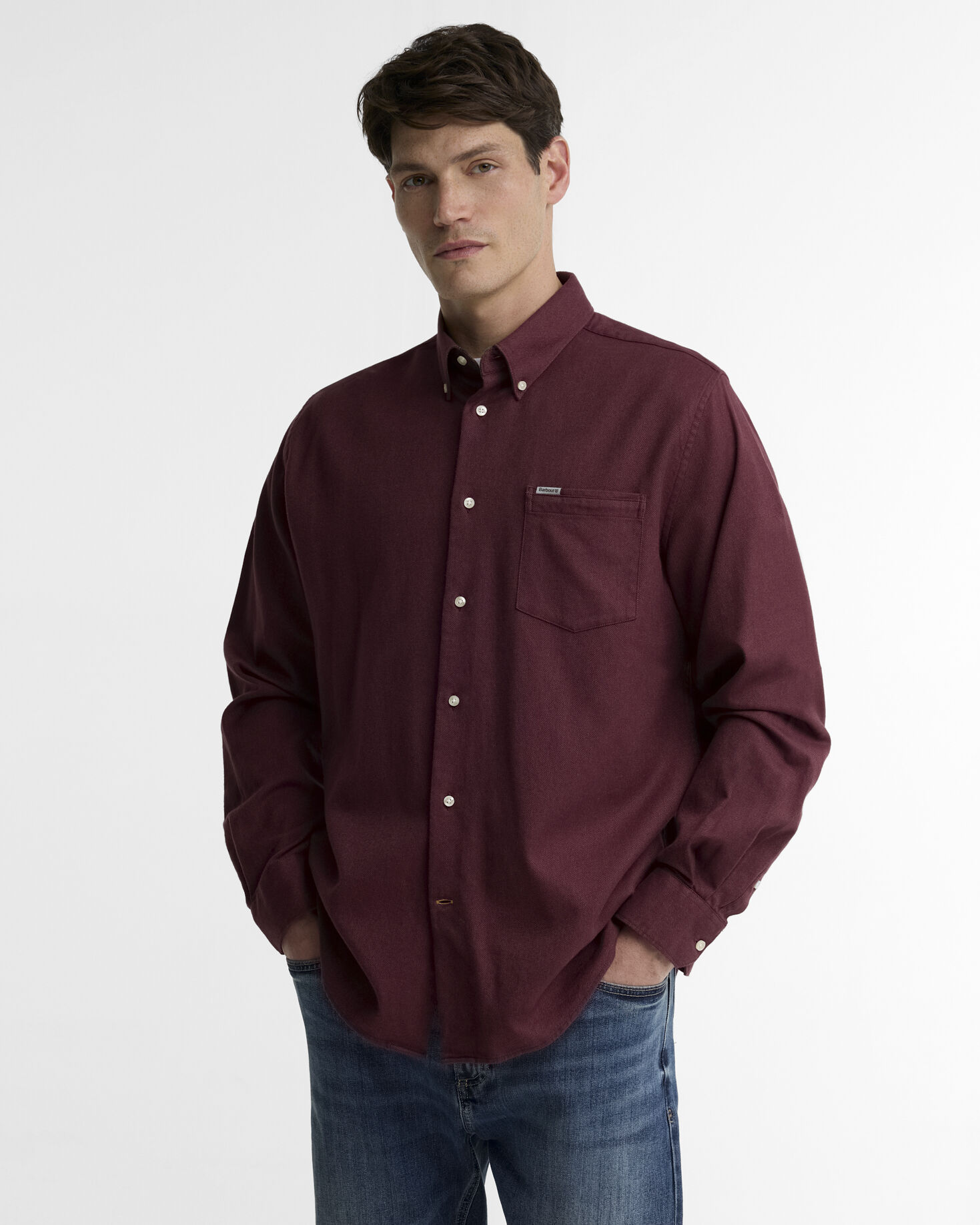 Barbour Hemd Sparrowhill Regular Fit Dark Bordeaux