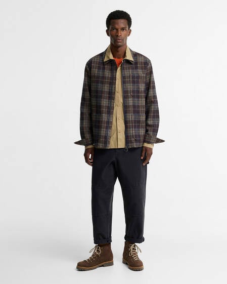 Barbour Overshirt Northfield Checked Brown