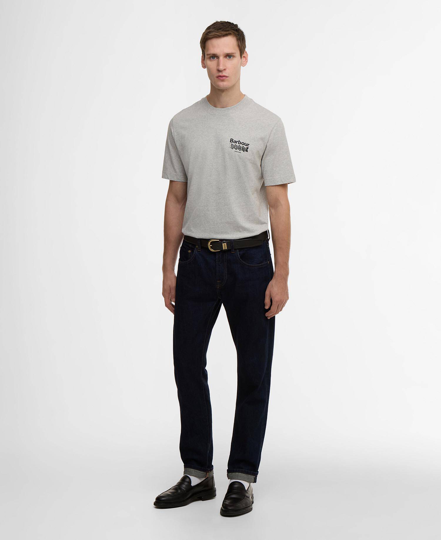 Barbour x Baracuta All Nighter Oversized T-Shirt Grey Marl image number 1