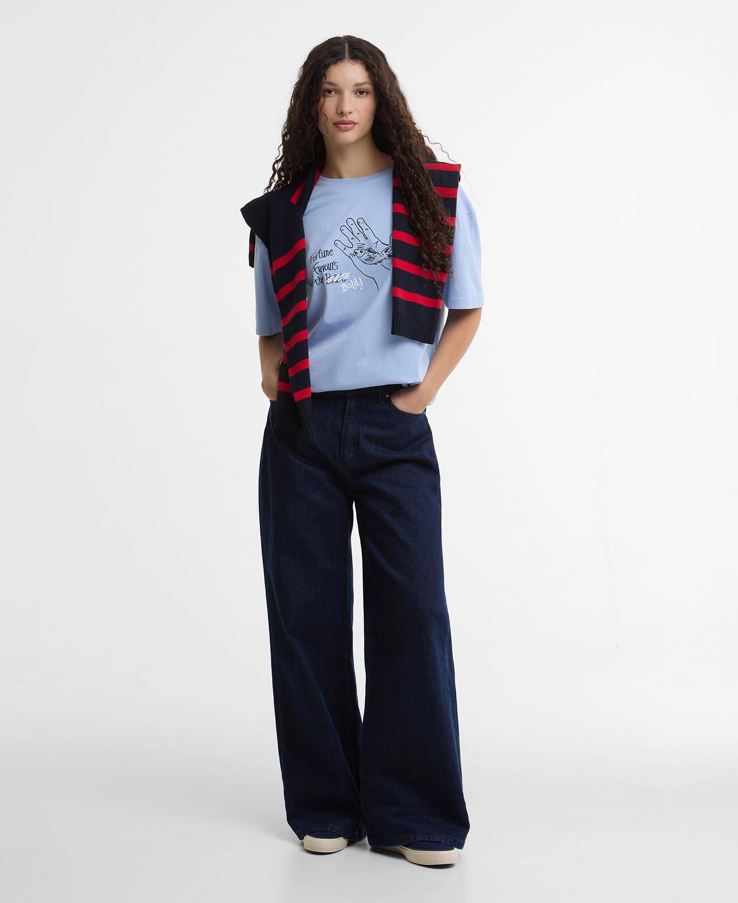 Paul Smith Loves Barbour Ollerton T-Shirt Mid Blue image number 1