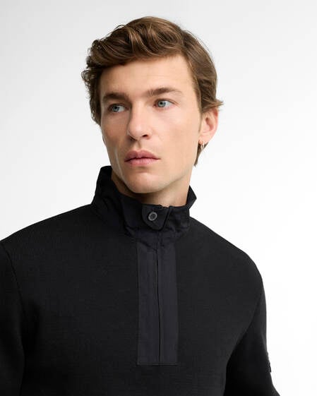 Inline Half-Zip Jumper Black