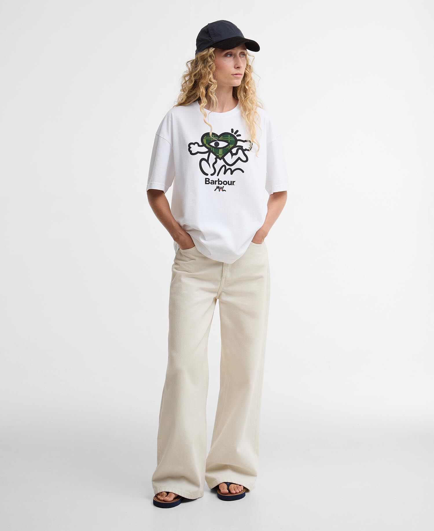 Barbour x Mul Ouseburn Oversized T-Shirt White