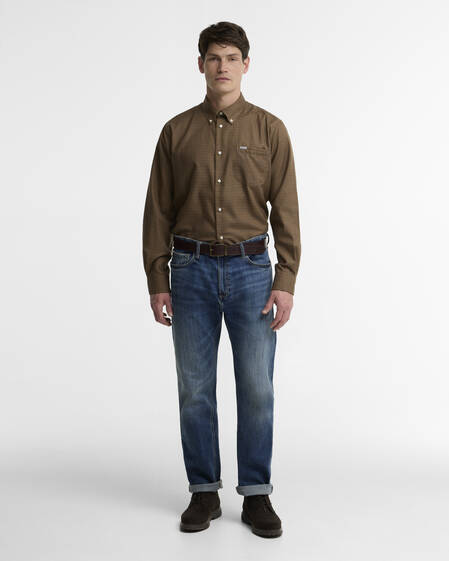 Barnard Thermo Weave Regular-Fit Shirt Olive