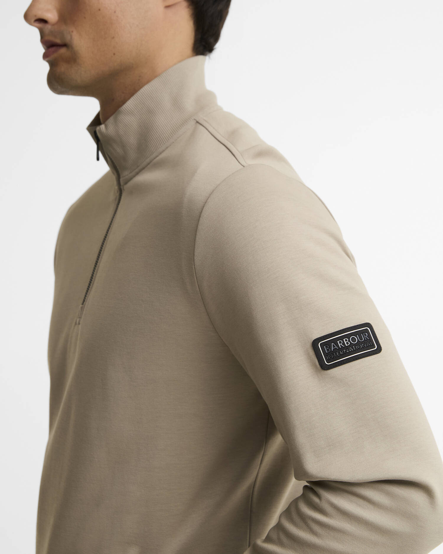 Ilford Interlock Quarter-Zip Sweatshirt Concrete image number 3