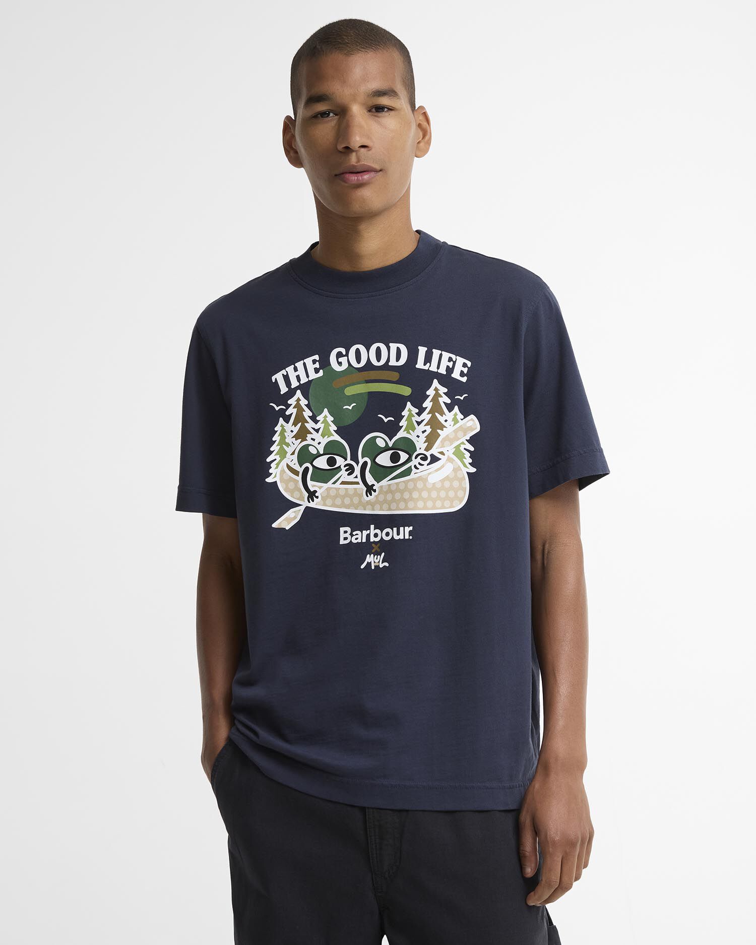 Barbour x Mul Good Life Relaxed T-Shirt Navy