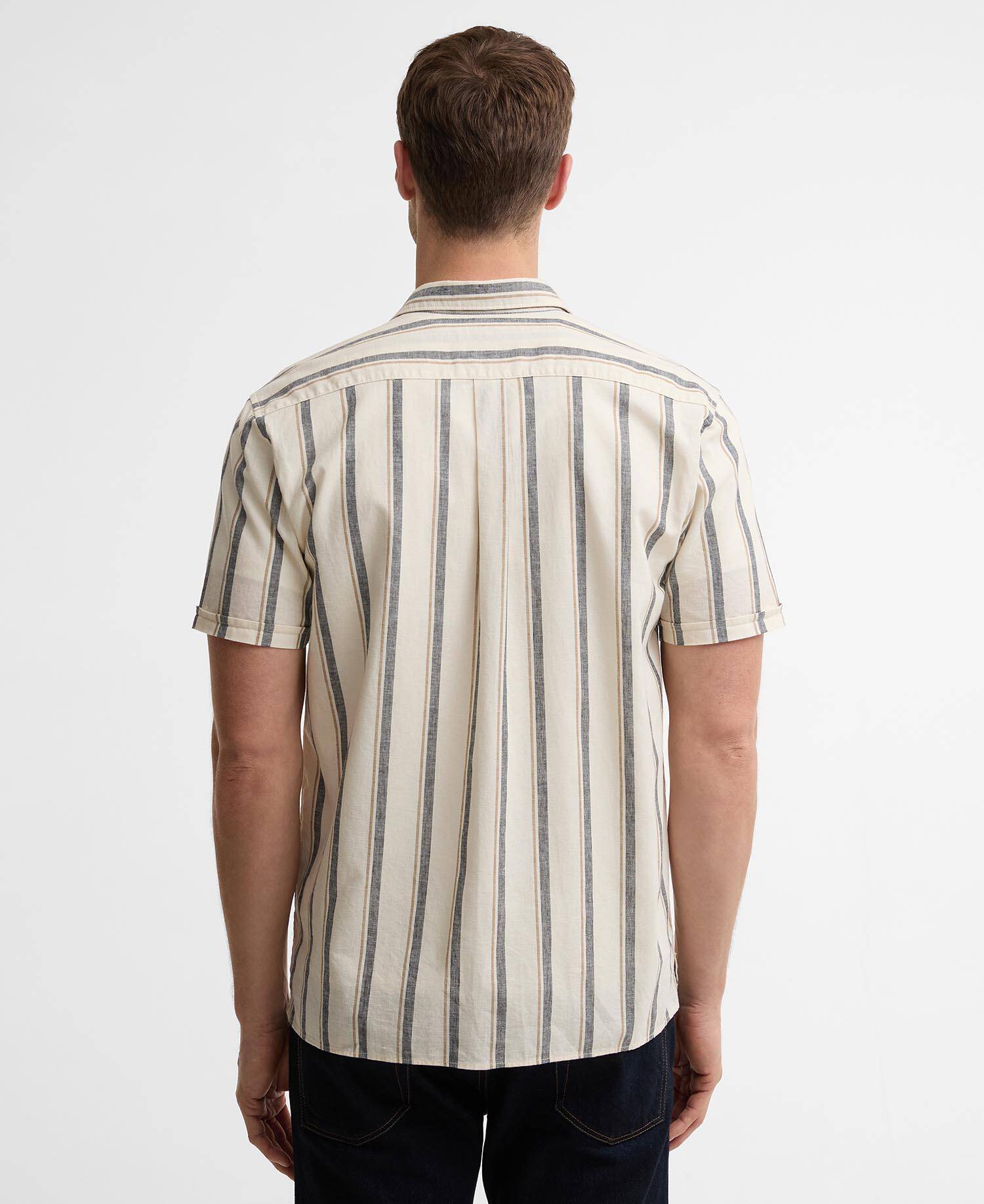 Barkend Striped Short-Sleeved Shirt Whisper White image number 2