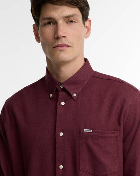 Barbour Hemd Sparrowhill Regular Fit Dark Bordeaux