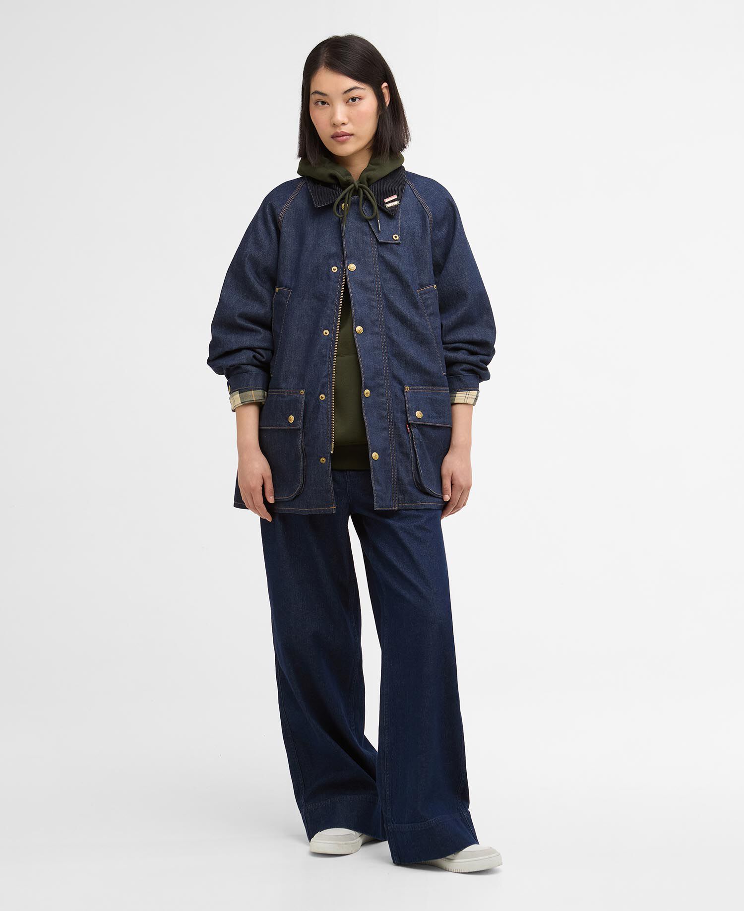Buy Barbour x Levi's Oversized Bedale Denim Jacket for USD 450.00