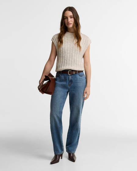 Barbour Jeans Adalyn High-Rise Straight Mid Blue