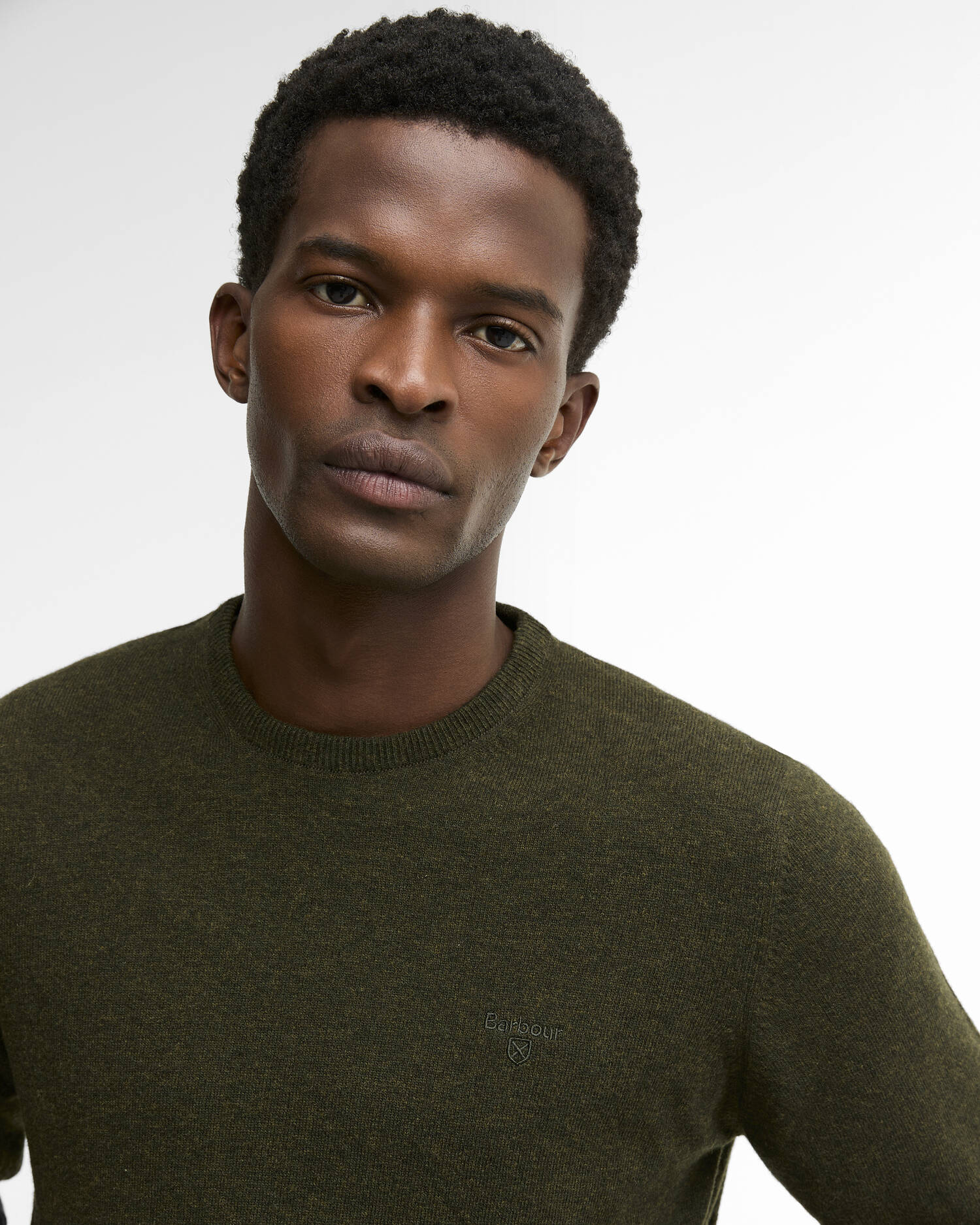 Essential Crew Neck Jumper Seaweed image number 3