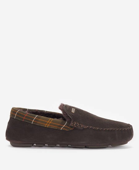 Monty Slippers Brown Suede