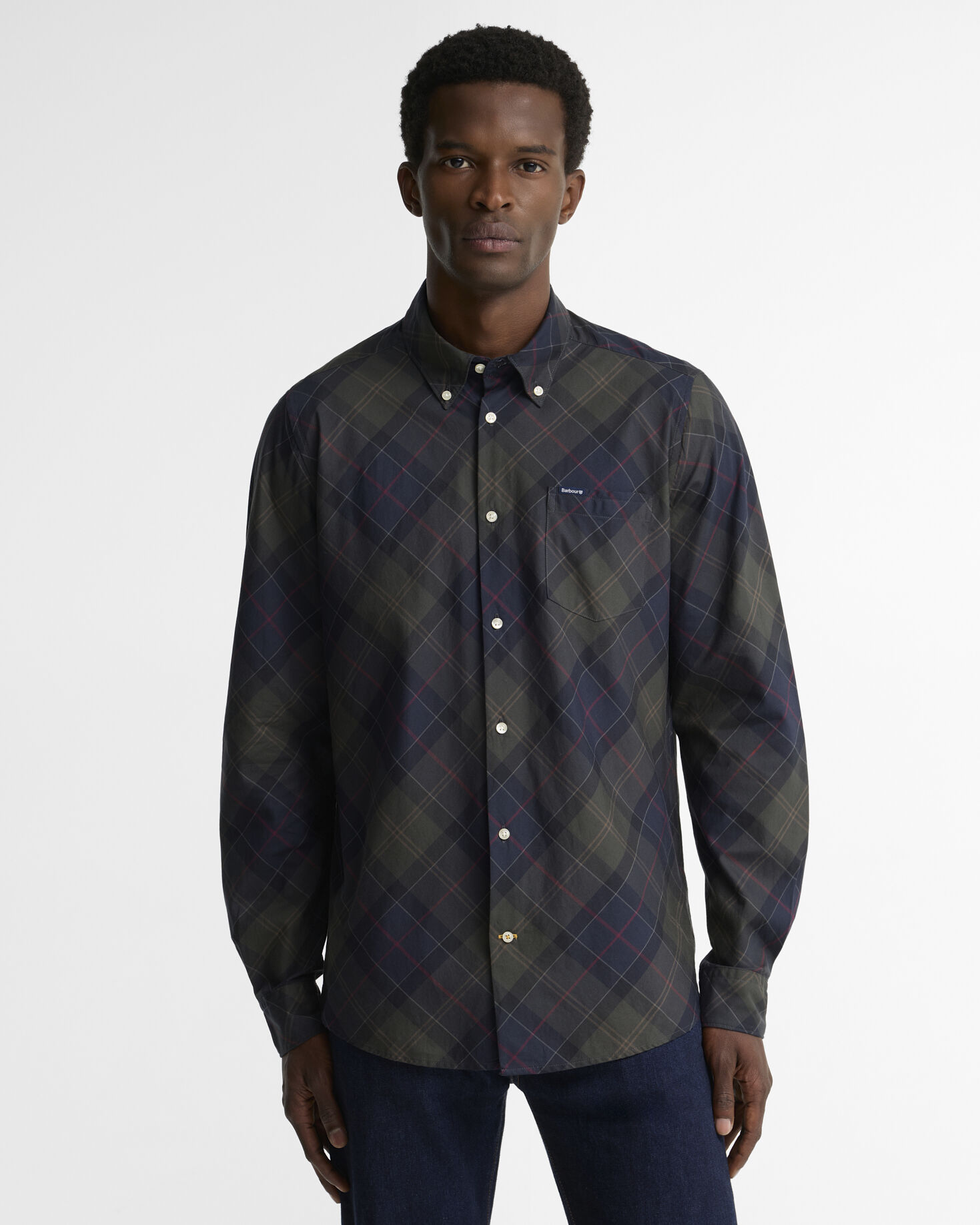 Camicia in tartan a maniche lunghe dalla vestibilit&agrave; leggermente aderente Lochton Shadow Classic