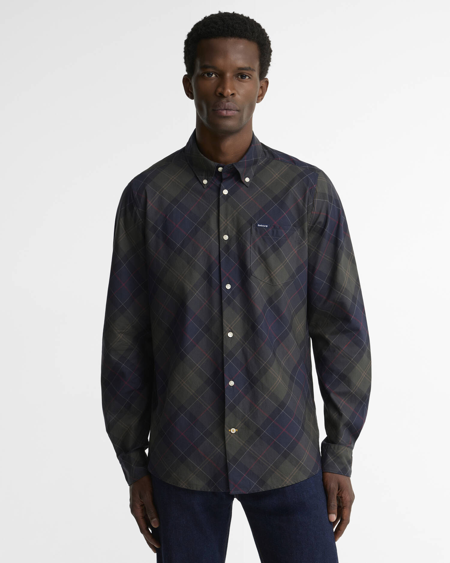 Camicia in tartan a maniche lunghe dalla vestibilit&agrave; leggermente aderente Lochton Shadow Classic image number 0