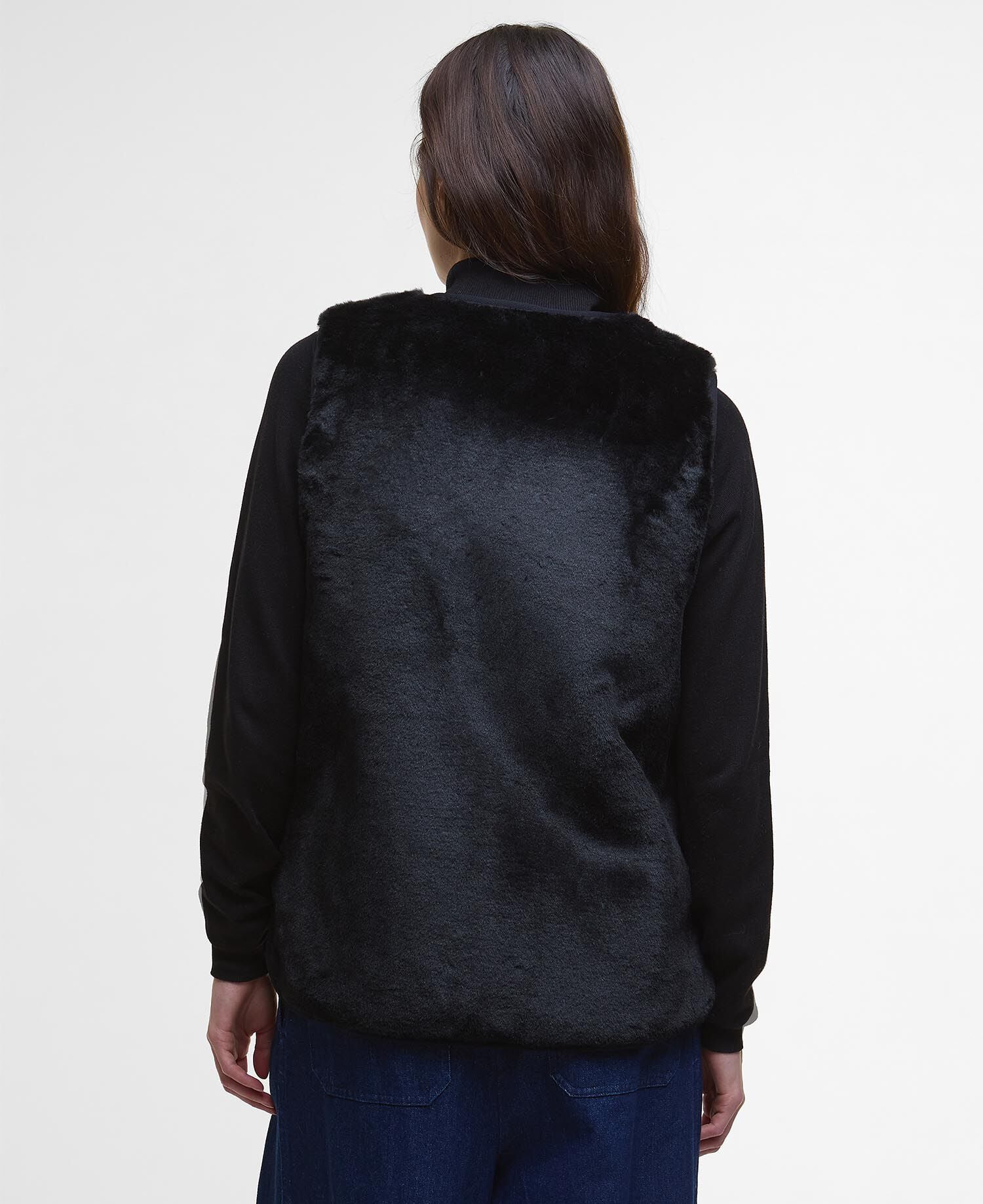 Karin Faux-Fur Gilet Black Fur