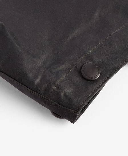 Waxed Cotton Plain Hood Sage