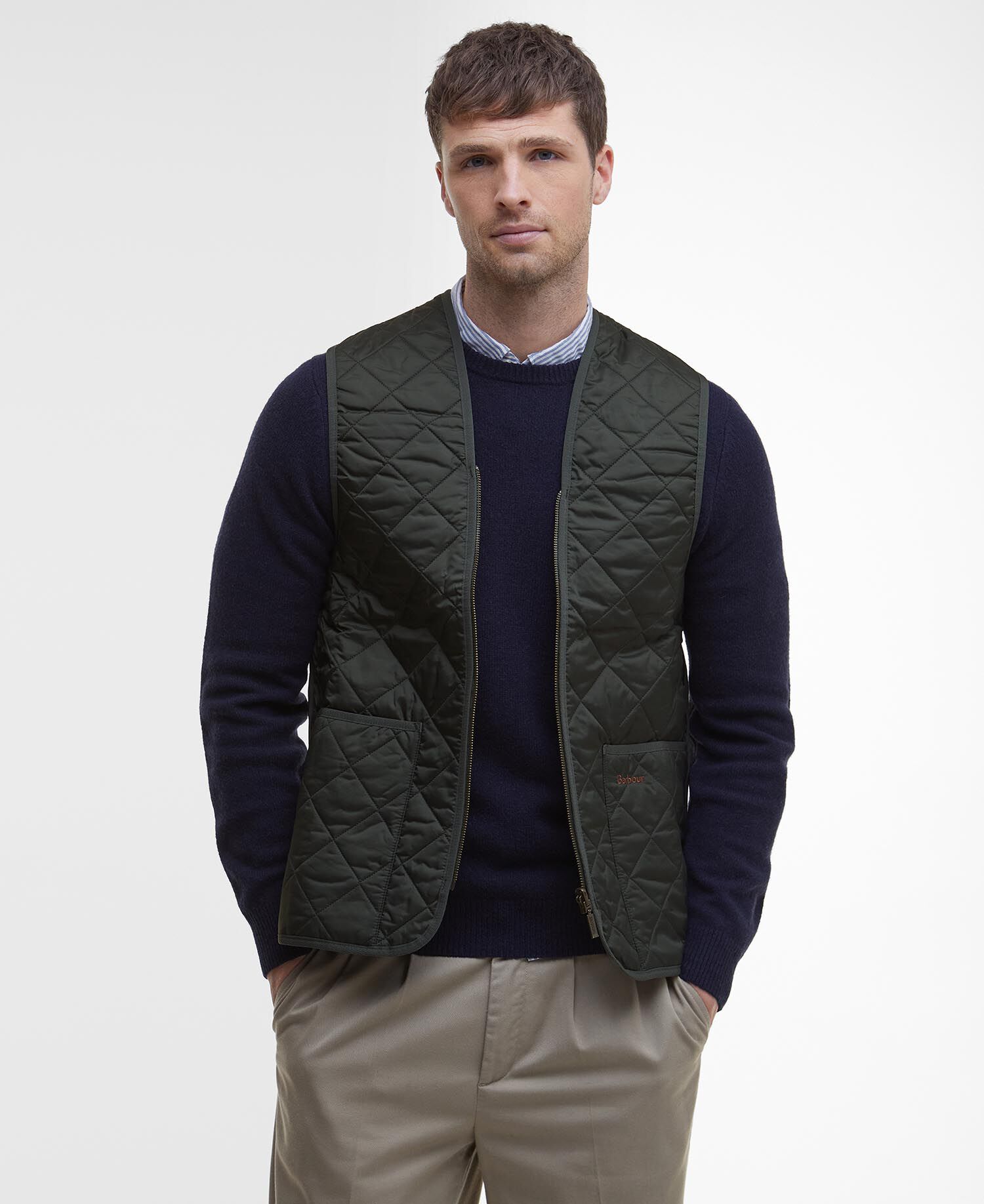 Quilted Zip-In Liner Olive-Ancient