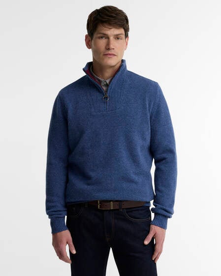 Nelson Essential Quarter-Zip Jumper Deep Blue