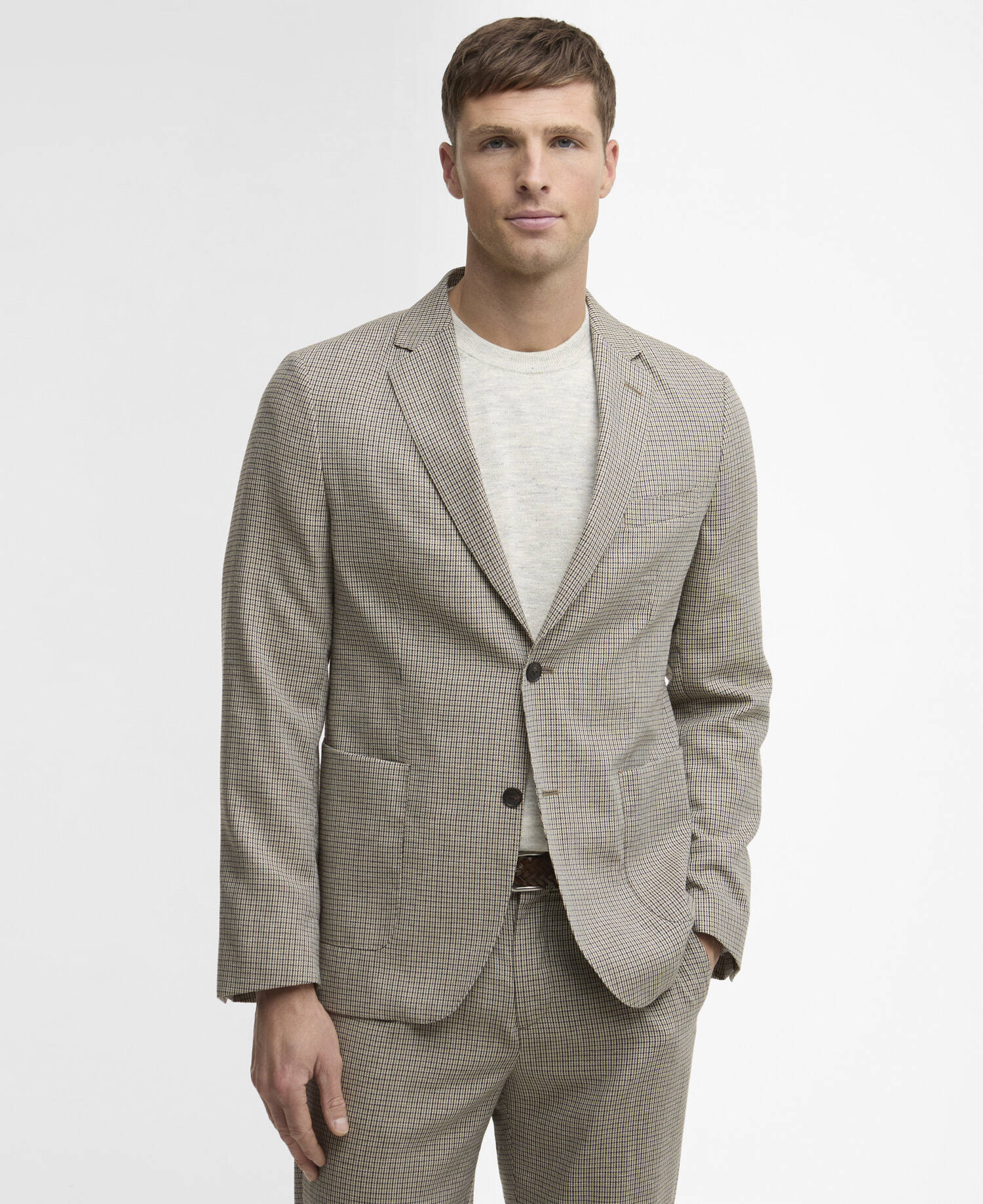 Blazer Forstone con motivo pied-de-poule Stone image number 0