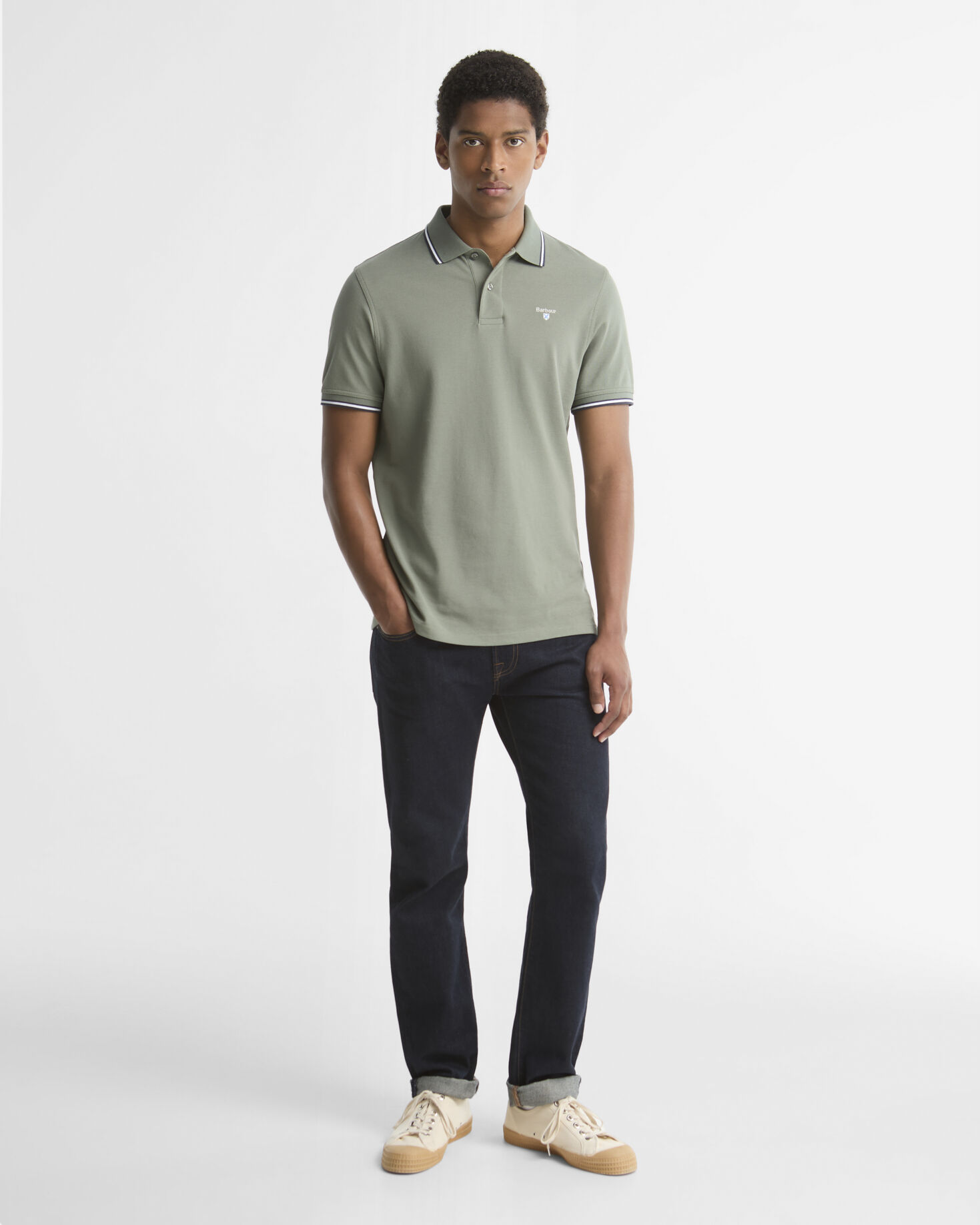 Fielding Tailored Short-Sleeved Polo Shirt Agave Green