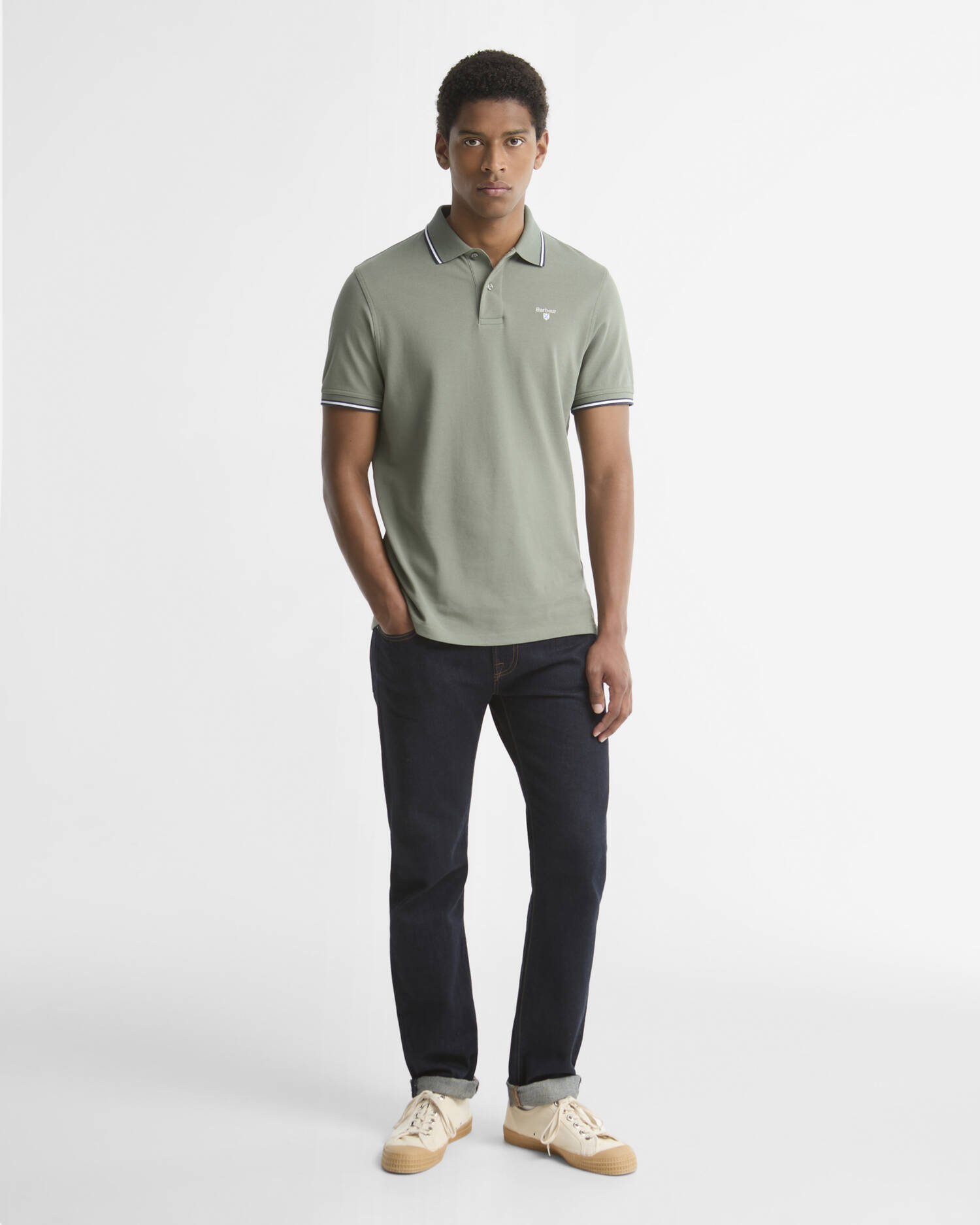 Fielding Tailored Short-Sleeved Polo Shirt Agave Green image number 1